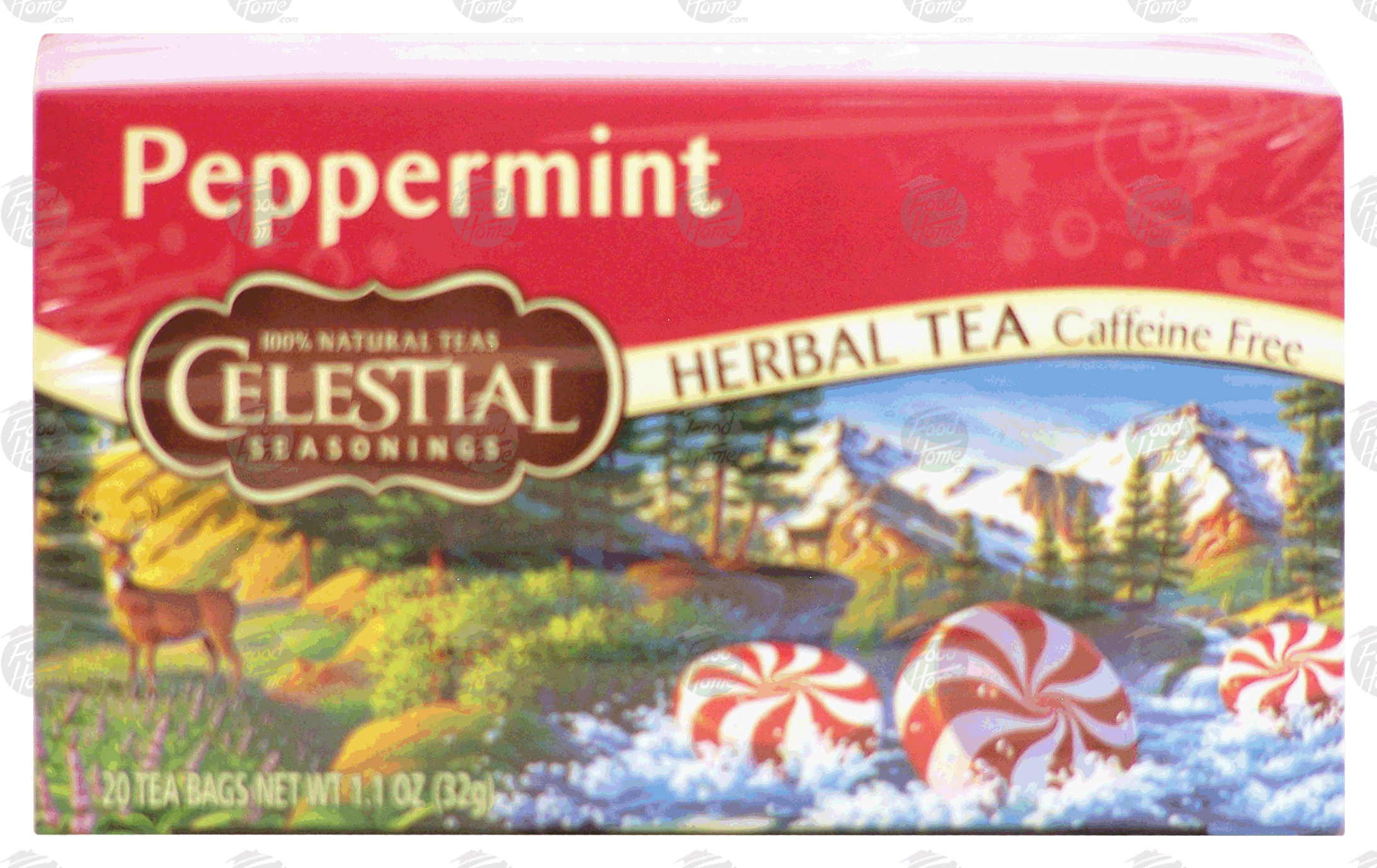 Celestial Seasonings Herbal Tea Natural Peppermint Caffeine Free 20 Ct Full-Size Picture